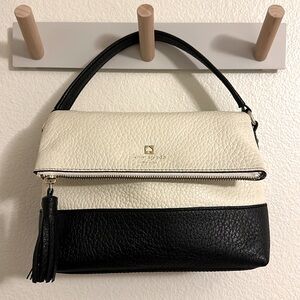 Kate Spade Black and Cream Leather Crossbody Bag